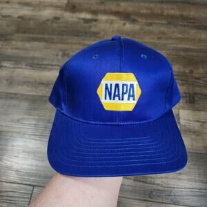 Vintage Blue and Yellow NAPA snapback cap hat cb